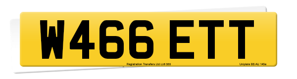 Registration number W466 ETT